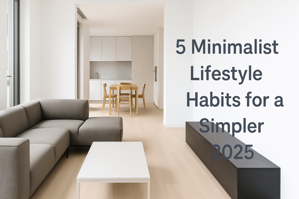 Minimalist lifestyle 2025 living space design - modern and simple home interior