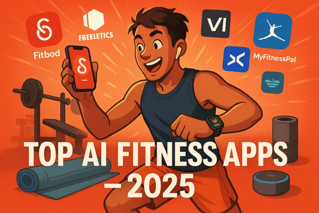Top AI-powered fitness apps like Fitbod, Freeletics, and MyFitnessPal in 2025