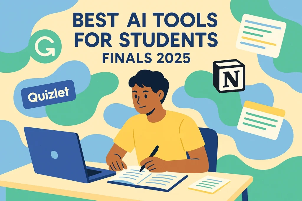 AI tools for student productivity and study support during final exams in 2025