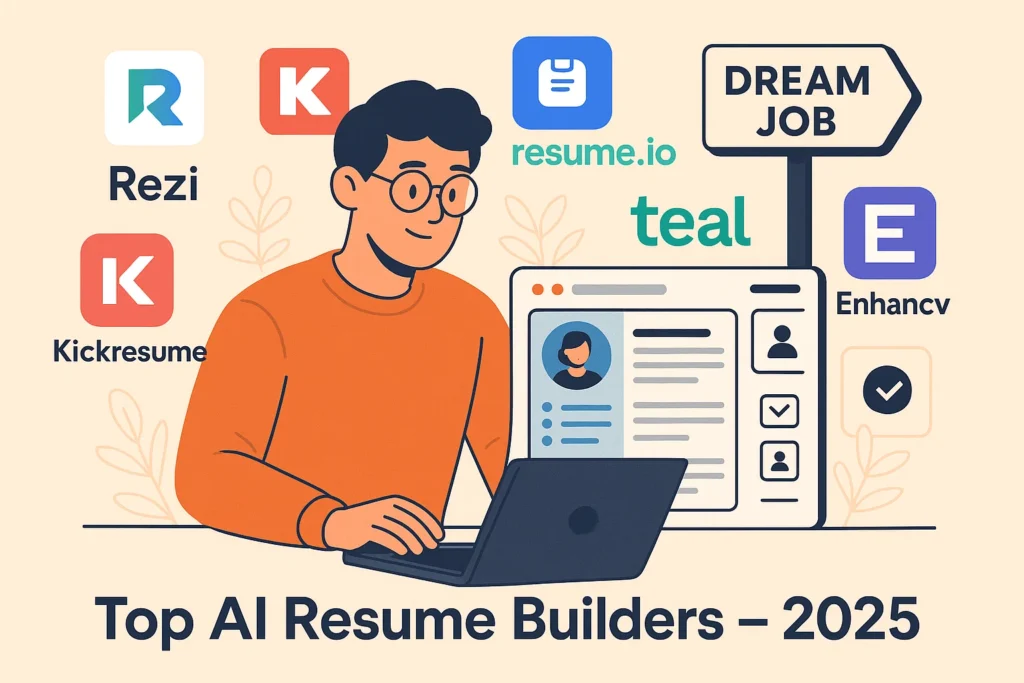 Best AI resume builders like Rezi, Kickresume, and Teal for job seekers in 2025
