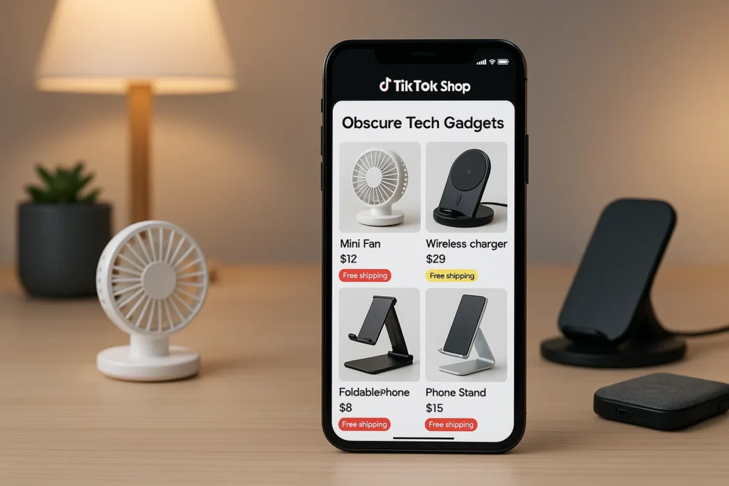 Obscure TikTok Shops selling affordable tech gadgets through TikTok Shop app