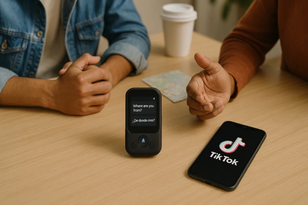 TikTok viral translator gadget used in real-time to simulate language fluency
